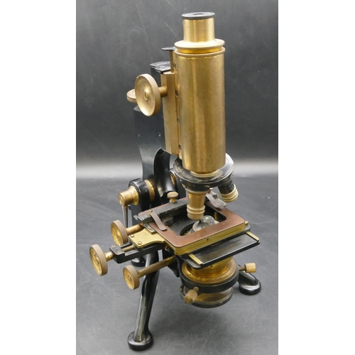 557 - W Watson microscope, 32cm high