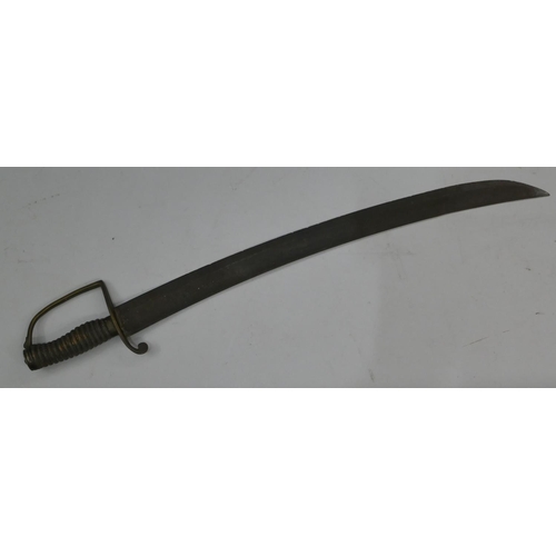 634 - A naval short Sabre (no scabbard), 68.5cm long overall