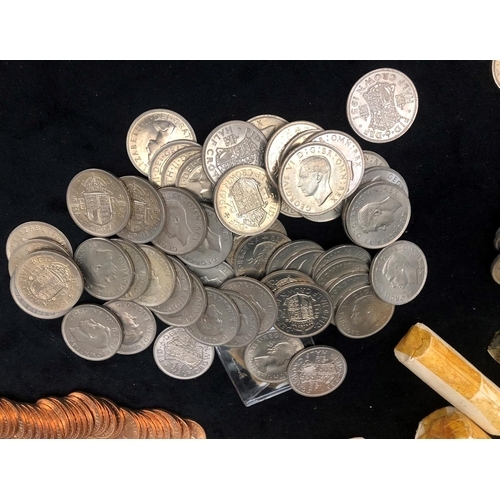 331 - A quantity of pre-decimal coinage, including various Crowns, Half Crowns, Half Pennies etc. circa 19... 