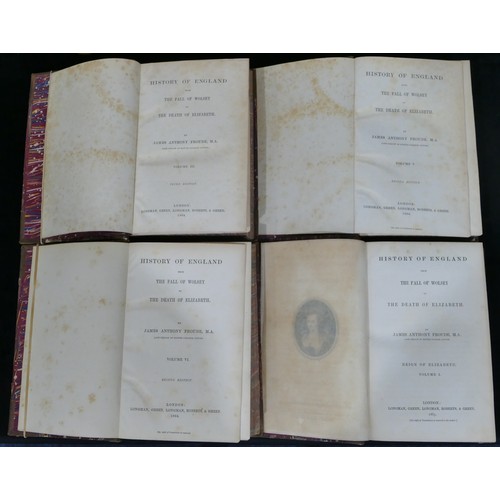 528 - A set of 12 part leather bound vols. 