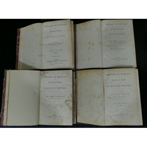 528 - A set of 12 part leather bound vols. 