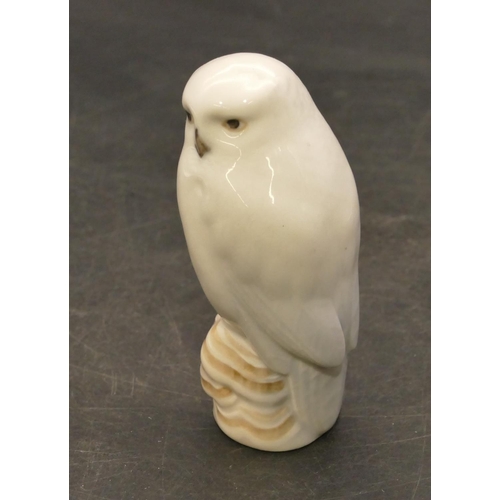 121 - A Royal Copenhagen figure of a perched owl, no. 113, 9cm high