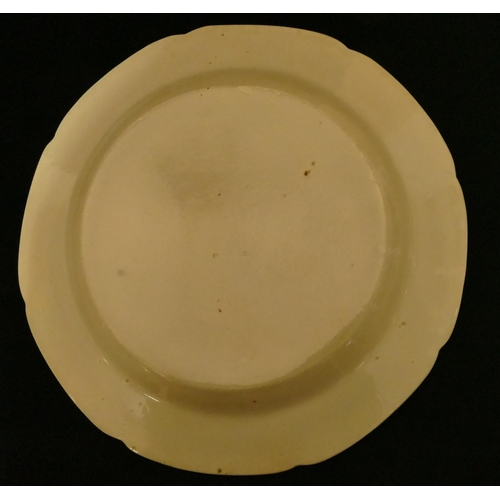 133 - 3 early Pearlware plates, 1 stamped Stevenson (smallest plate cracked), a 19th Century Newhall style... 