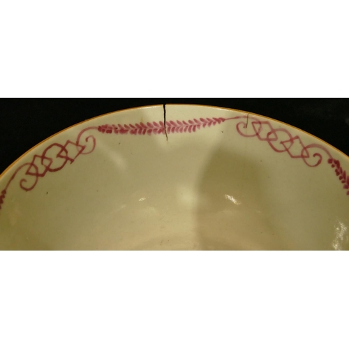 133 - 3 early Pearlware plates, 1 stamped Stevenson (smallest plate cracked), a 19th Century Newhall style... 