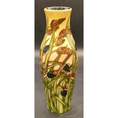 146 - A modern Moorcroft Limited Edition Emma Bossons round bulbous thin necked trumpet shaped vase with w... 