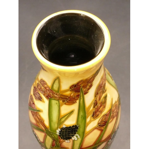 146 - A modern Moorcroft Limited Edition Emma Bossons round bulbous thin necked trumpet shaped vase with w... 