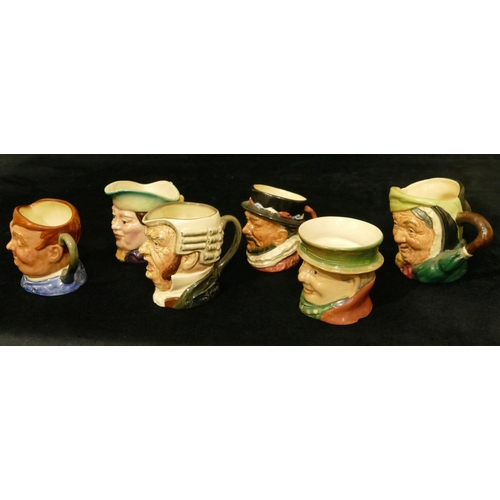 23 - 6 Royal Doulton and other small character jugs 