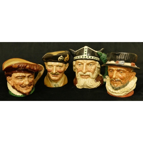 6 - 4 Royal Doulton large character jugs 