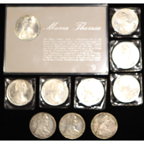 611 - 10 Maria Theresa Taler Austrian silver coins