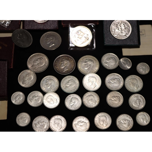 615 - 5 Festival of Britain, 1951 Crown (all boxed), 3 silver Crown, 1937 and a quantity of various silver... 