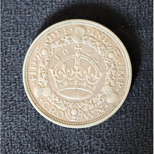 617 - A 1933 George V silver Crown