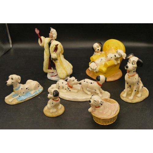 70 - 7 Royal Doulton 101 Dalmatians figures 