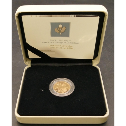 708 - An Elizabeth II gold proof Sovereign 2018 