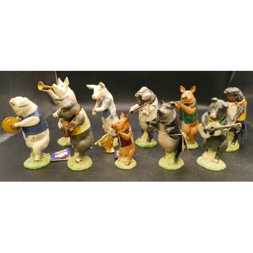 74 - 10 Beswick Promenade Band figures 