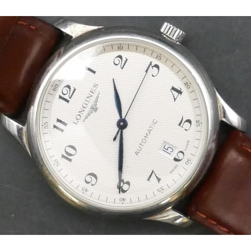 763 - A gent's Longines automatic steel (Master Collection) circular wristwatch, Ref L2.648.4, Serial numb... 