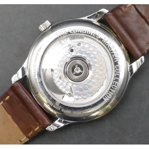 763 - A gent's Longines automatic steel (Master Collection) circular wristwatch, Ref L2.648.4, Serial numb... 