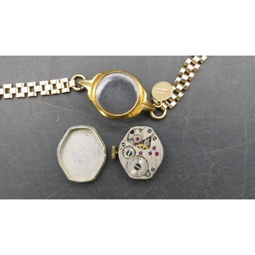 767 - A ladies' Rotary wristwatch with gold bracelet, 8.4 grams gross without movement (working)