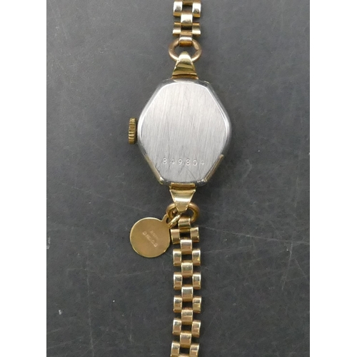 767 - A ladies' Rotary wristwatch with gold bracelet, 8.4 grams gross without movement (working)