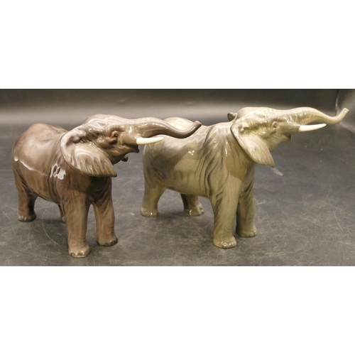 78 - 2 Beswick figures of elephants, 12cm high