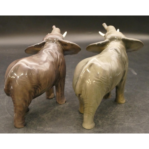 78 - 2 Beswick figures of elephants, 12cm high