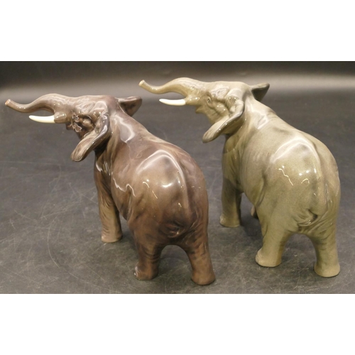 78 - 2 Beswick figures of elephants, 12cm high