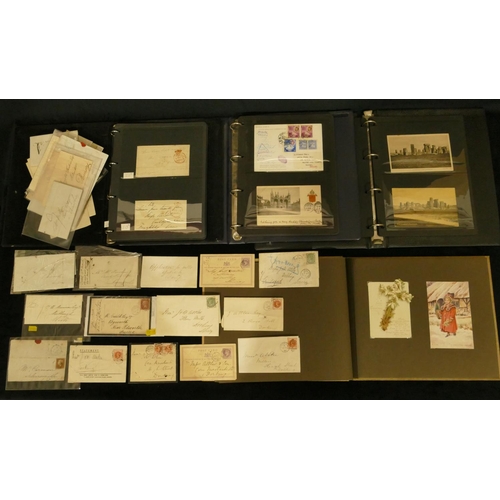 2 Postcard Albums, 2 Albums Containing Postcards And Stamped Envelopes ...