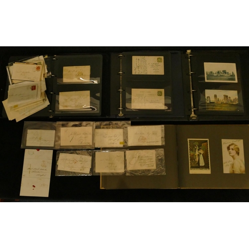 797 - 2 postcard albums, 2 albums containing postcards and stamped envelopes 