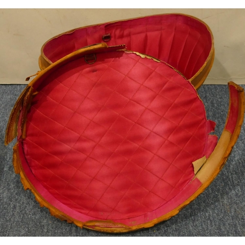 804 - Herbert Johnson silk top hat (38) with leather carrying case (case in need of restoration)