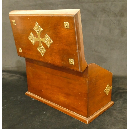 808 - A mahogany rectangular shaped stationery box with gilt metal mounts, hinged lid enclosing sectioned ... 