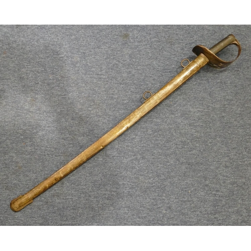 812 - A British Army Cavalry sword, stamped to blade 