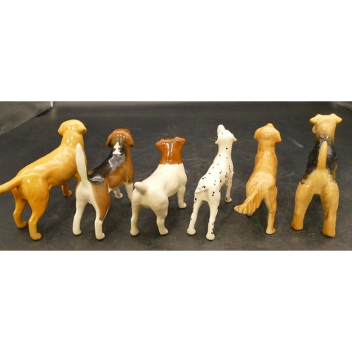 83 - 6 small Beswick figures of various dogs 