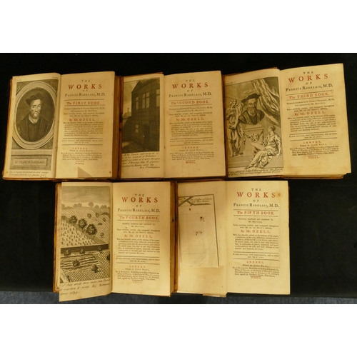 835 - A set of 5 18th Century leather bound books, 