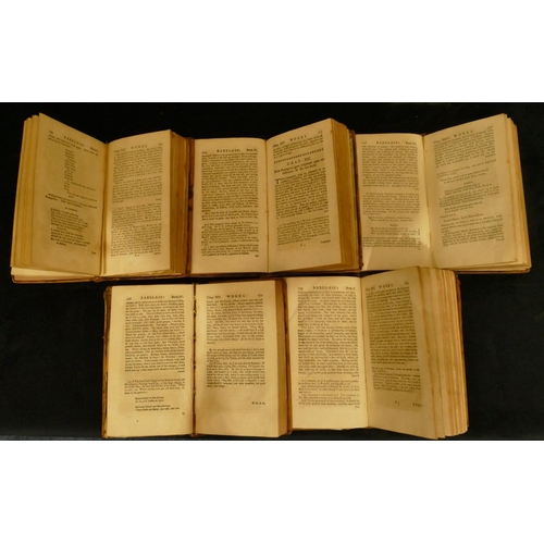 835 - A set of 5 18th Century leather bound books, 