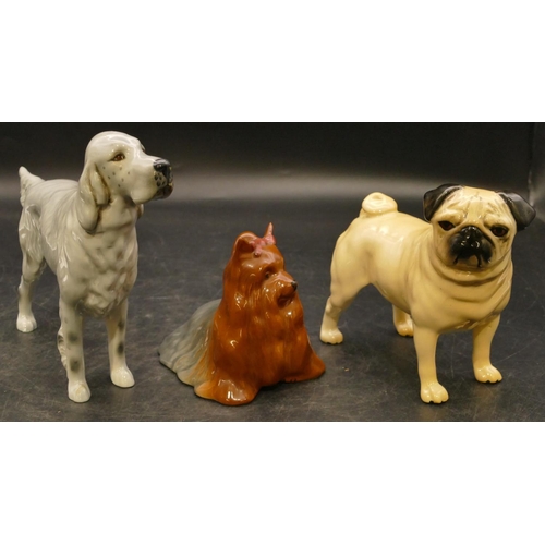 86 - 3 Beswick figures of dogs 