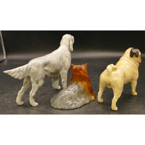 86 - 3 Beswick figures of dogs 