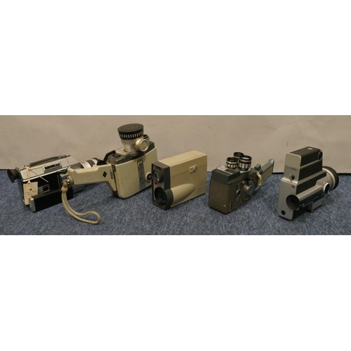 866 - A Canon 814 Super 8 Motion Picture camera, a Sankyo Super CNE660, an Agfa Movex Reflex camera, a Cro... 