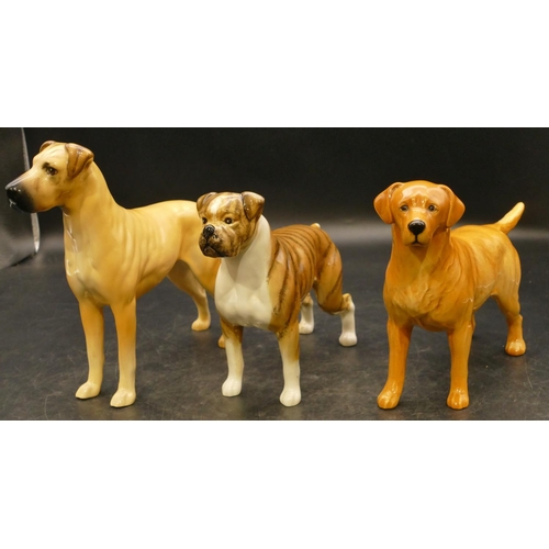 87 - 3 Beswick figures of dogs 