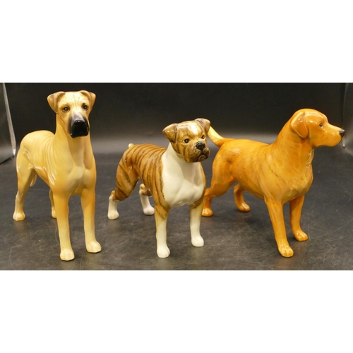 87 - 3 Beswick figures of dogs 