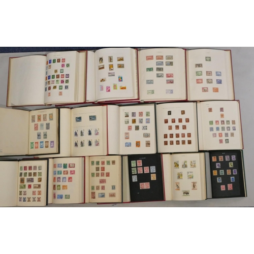 892 - 14 stamp albums, including Basutoland, South Africa, Ceylon 1938, Penny Blacks, Austria, British Emp... 