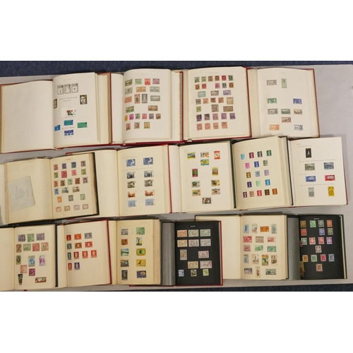 892 - 14 stamp albums, including Basutoland, South Africa, Ceylon 1938, Penny Blacks, Austria, British Emp... 