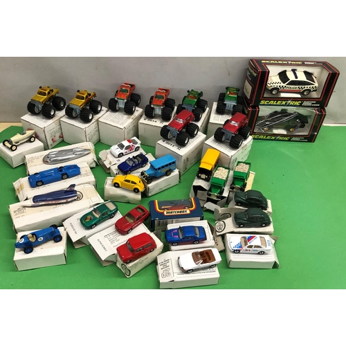 8081 - A quantity of model cars including Scalextrix, Matchbox, Lledo, Corgi.