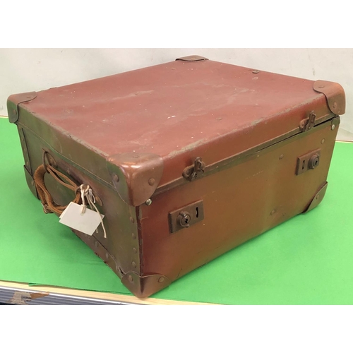 8094 - An Ensign Optiscope Magic Lantern projector Number 6 in brown leather hard case.