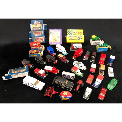 8104 - A quantity of various Matchbox and other cars, some boxed.