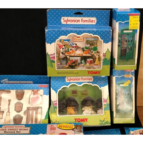 8106 - A Tomy Sylvanian Families Deluxe Country Mansion, boxed and a quantity of other boxed Sylvaninan fam... 