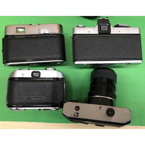 8119 - A quantity of various cameras including Praktica, Cosina, Edixa, Olympus etc. (14)