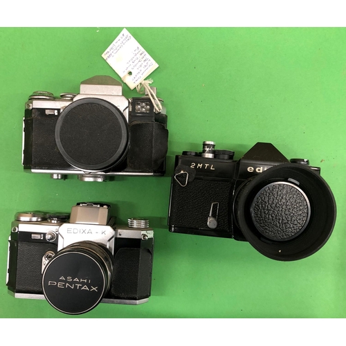 8119 - A quantity of various cameras including Praktica, Cosina, Edixa, Olympus etc. (14)