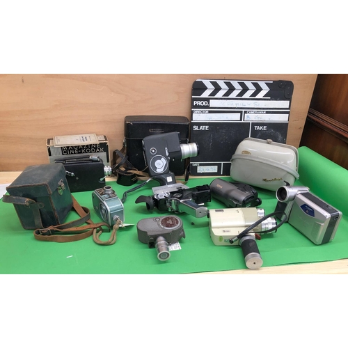 8132 - A quantity of cine cameras, Bolex P1, Magazine Cine-Kodak, Bauer 88C,  Bell & Howell Sportster, Mino... 