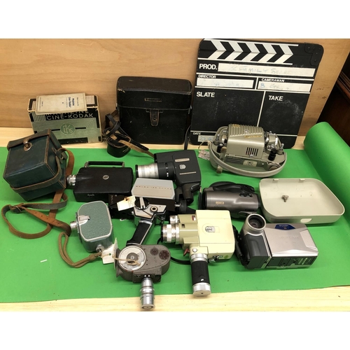 8132 - A quantity of cine cameras, Bolex P1, Magazine Cine-Kodak, Bauer 88C,  Bell & Howell Sportster, Mino... 