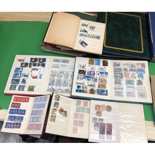 8183 - A quantity of stamp albums, loose stamps and First Day Covers.