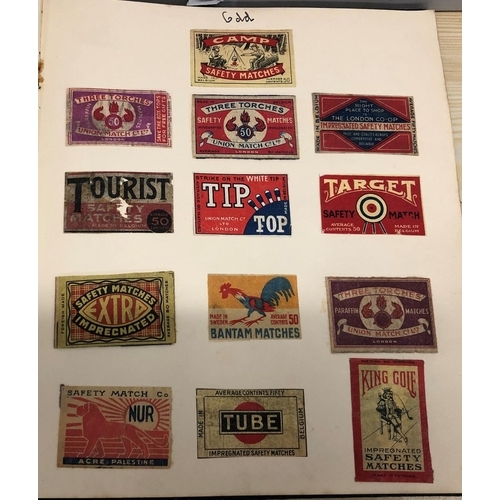 8064 - An album of match box covers and a quantity of loose matchbox covers.